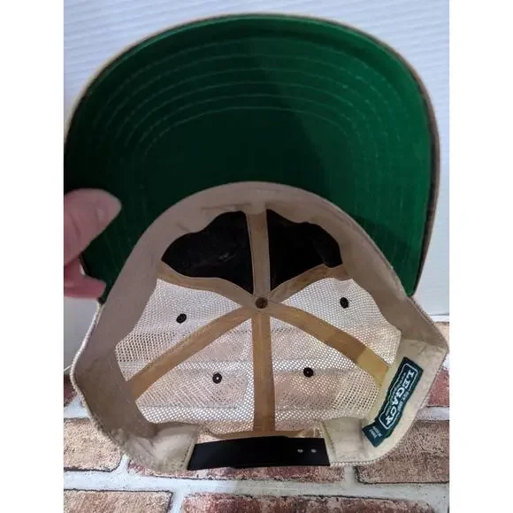 New Kemin Hat Cap Logo Mesh Snapback Trucker Baseball Farm Brown Tan Snap Back - Picture 6 of 7